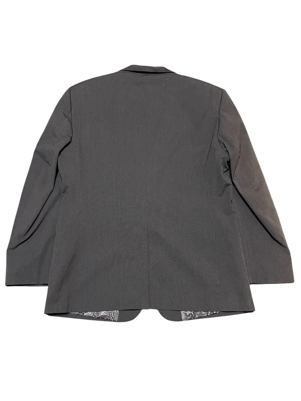 Men's Madison Blazer Gray 42R Cotton Paisely Lining Micro-Herringbone